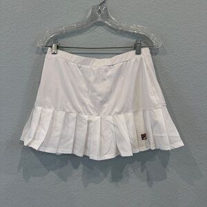 Fila White Pleated Tennis Skirt - Large